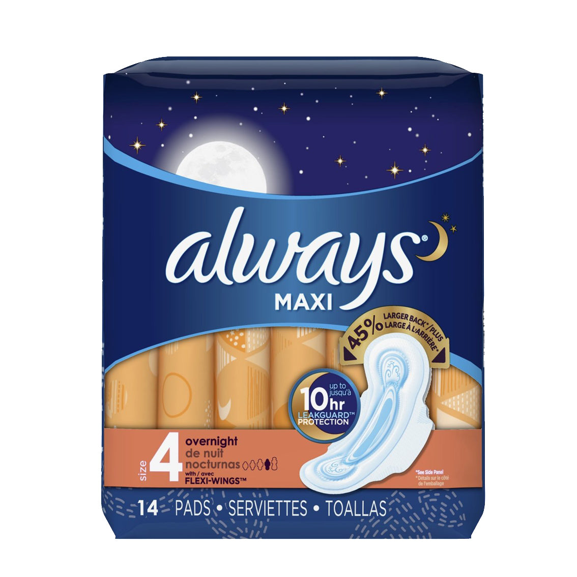 Always Maxi Overnight wings 14's