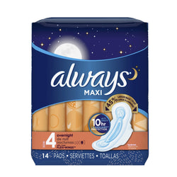 Always Maxi Overnight wings 14's