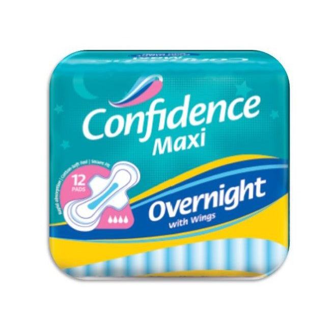 Confidence Maxi Overnight Wings 12's