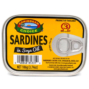 Caribbean Choice Sardines Soy Oil 106g