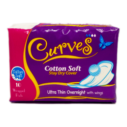 Curves c/soft Ultra Thin Overnight W/wings