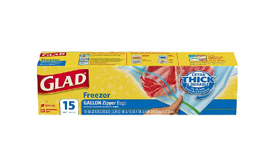 Glad Gallon Freezer Zipper Bag