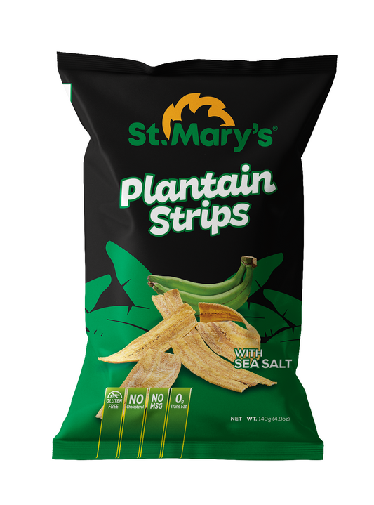 St Mary Plantain Strips Sea Salt 140g