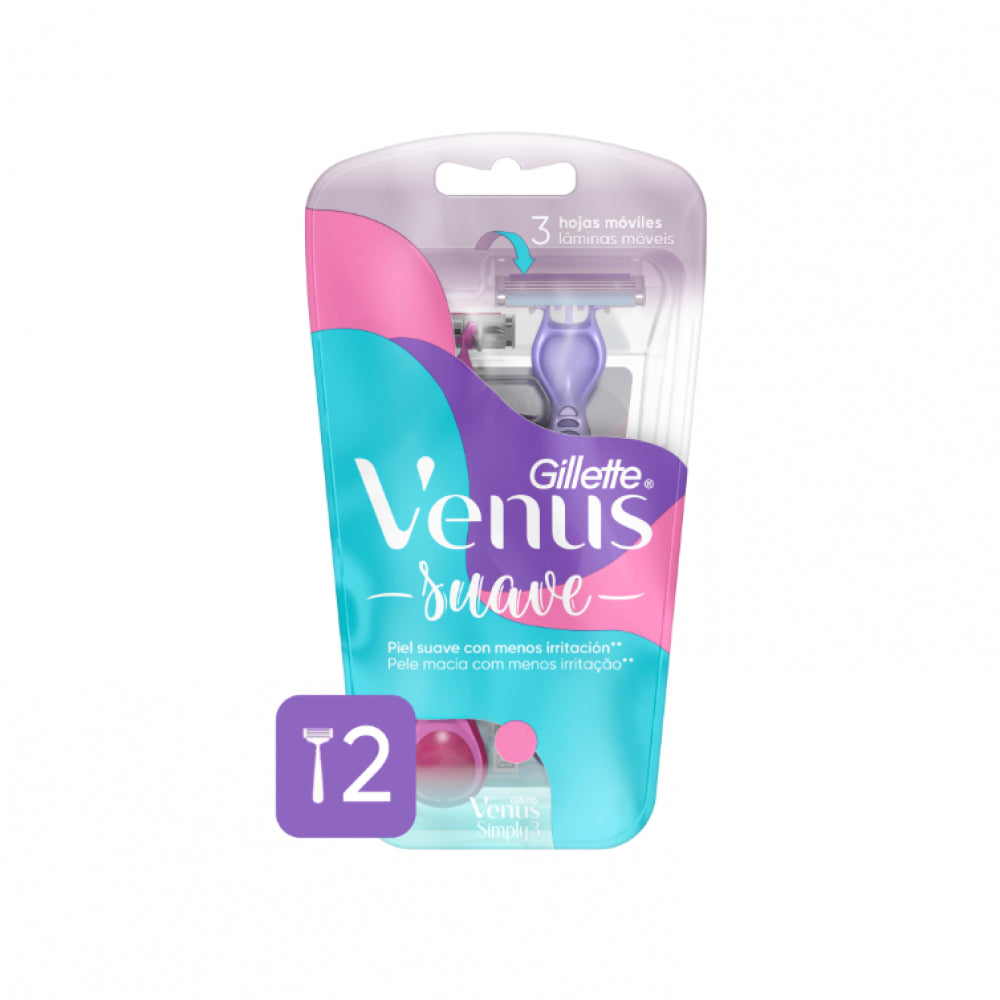 Venus Suave Disposable Razor 2'S